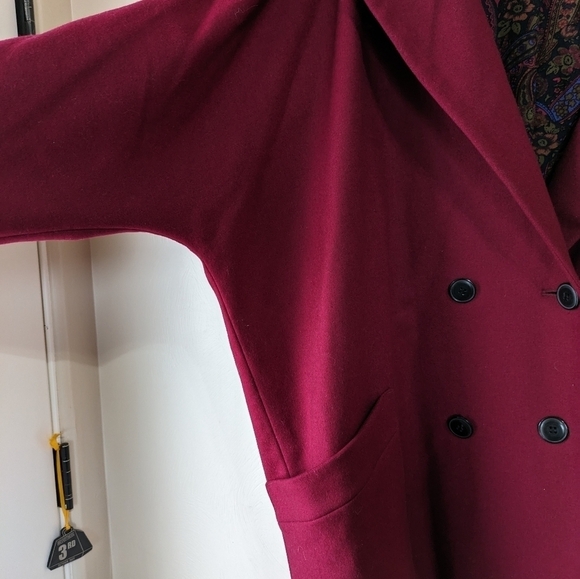 PURE WOOL Pea Coat, Vintage, Dolman Sleeve, Size 22, Gorgeous! - Picture 5 of 6